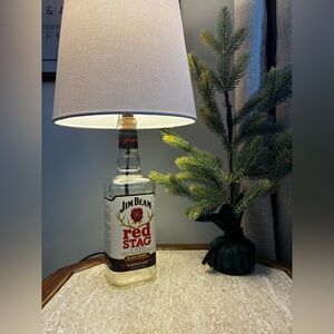 Jim Beam Red Stag Black Cherry Bourbon Glass Liquor Bottle Lamp